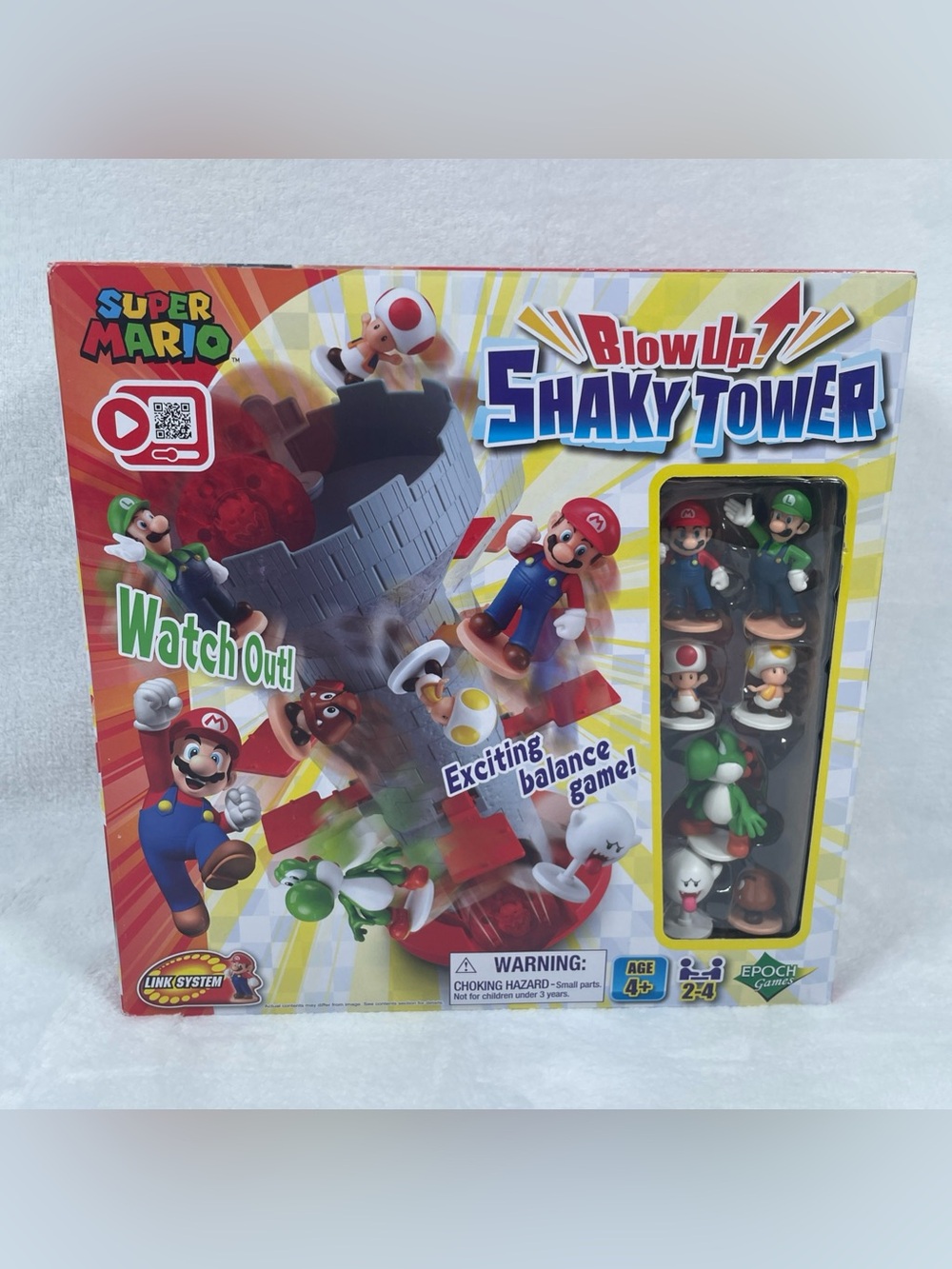 Nintendo Super Mario Blow Up Shaky Tower Balance Game Kids Fun - NEW Open Box!